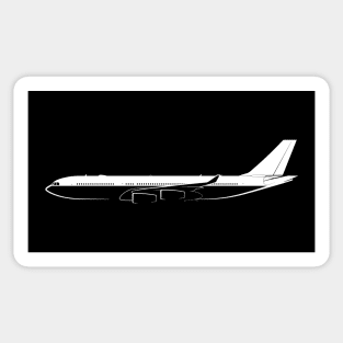 A340-200 Silhouette Sticker